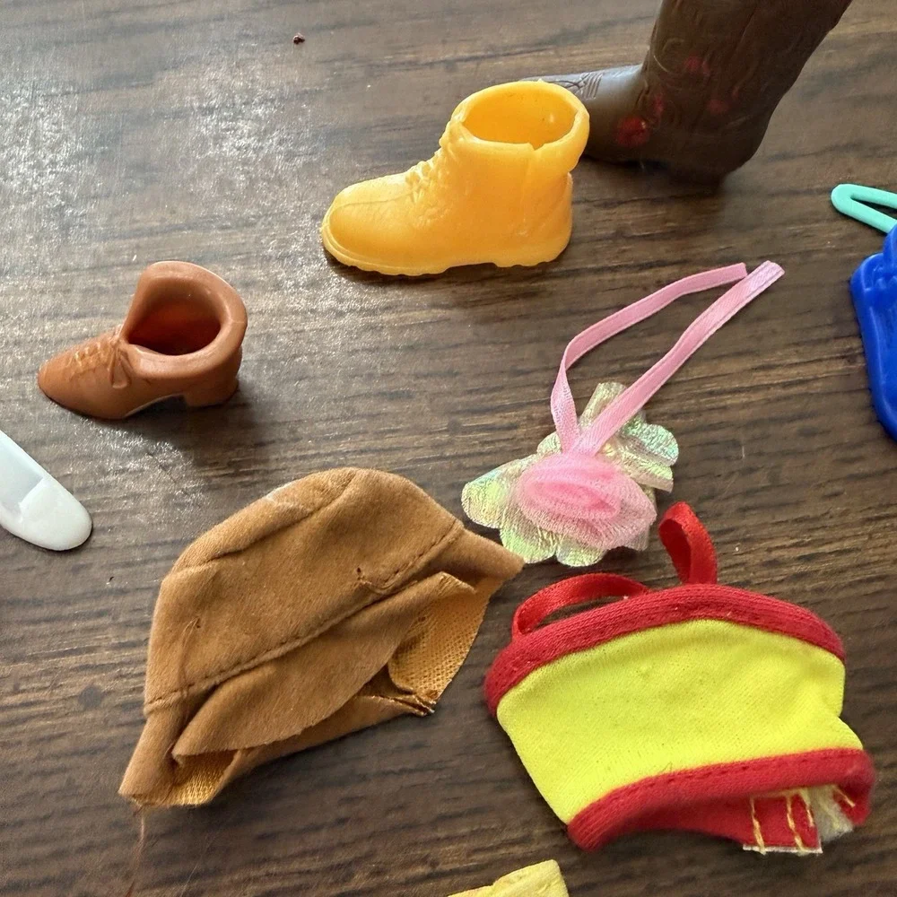 Vintage Barbie Accessories Mixed Lot Shoes Belt Hanger